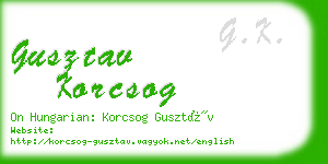 gusztav korcsog business card